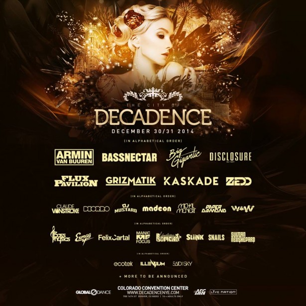 Decadence 2014 final lineup