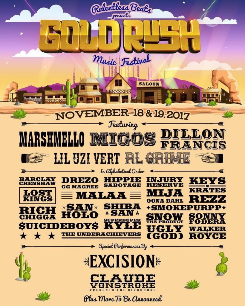 Festival Gold Rush Phoenix, Ariz. tickets and lineup on Nov 18, 2017