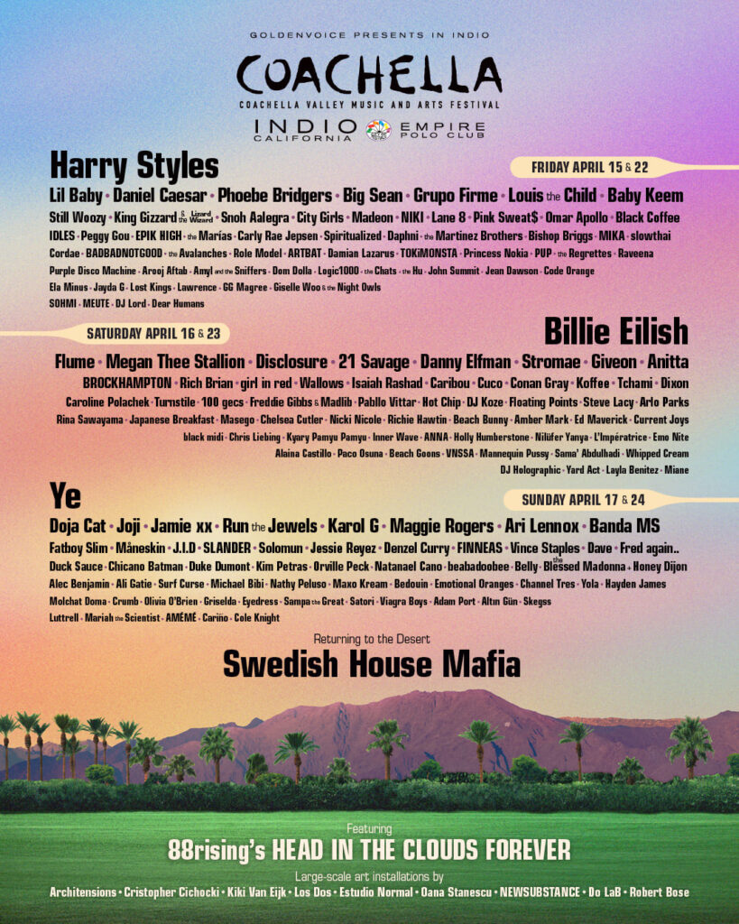 Festival Coachella Weekend 1 Indio, Calif. tickets and lineup on Apr