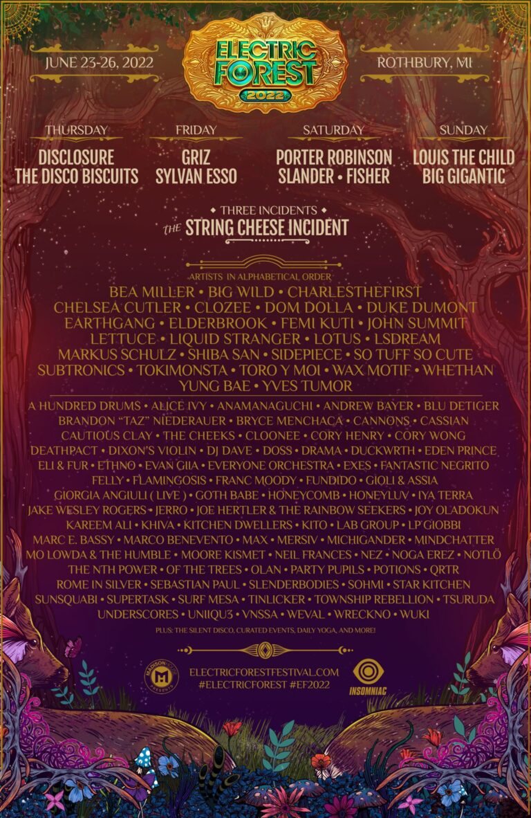 Festival Electric Forest Rothbury, Mich. tickets and lineup on Jun