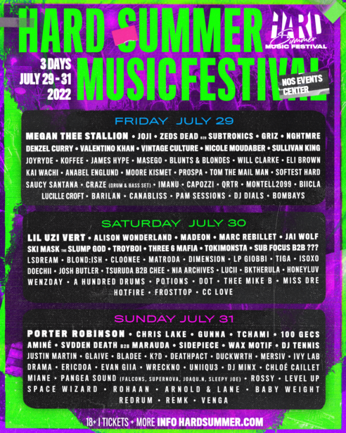 HARD Summer reveals 2022 lineup – Electronic Midwest