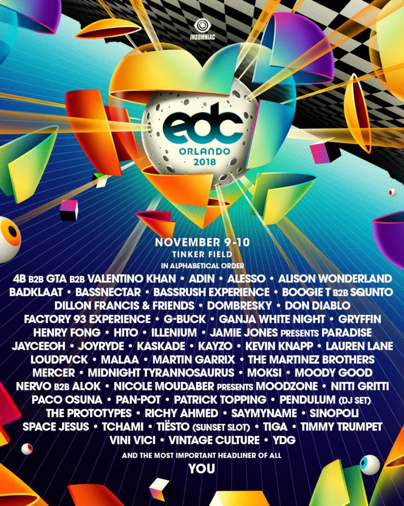 Festival: Electric Daisy Carnival (EDC) – Orlando, Fla. tickets and lineup on Nov 8, 2019 at ...