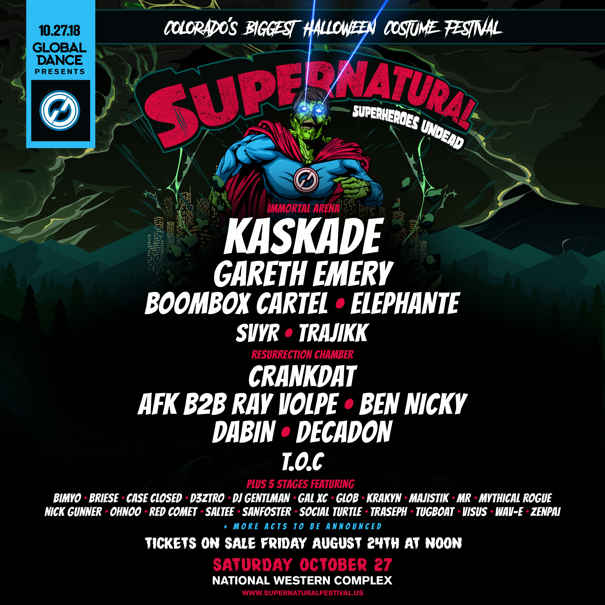 Festival Supernatural Denver, Colo. tickets and lineup on Oct 27