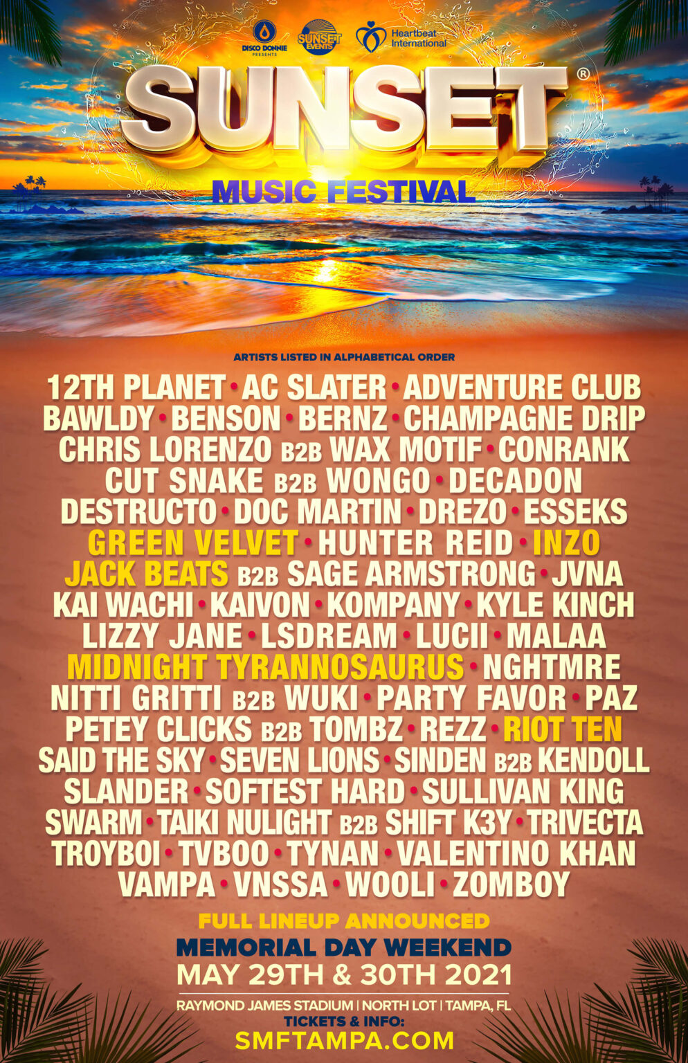 Festival: Sunset Music Festival – Tampa, Fla. tickets and lineup on May