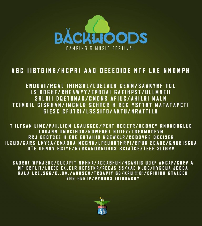 Oklahoma’s Backwoods Music Festival drops scrambled 2016 lineup clues