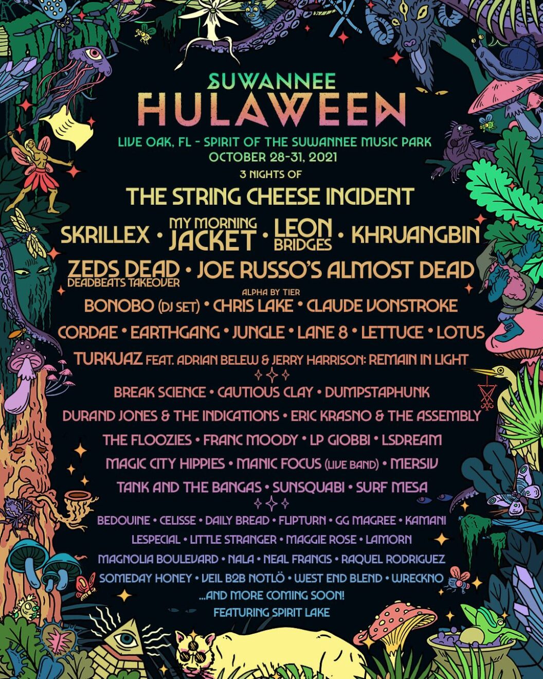 Festival: Suwannee Hulaween – Live Oak, Fla. tickets and lineup on Oct 27, 2022 at The Spirit of