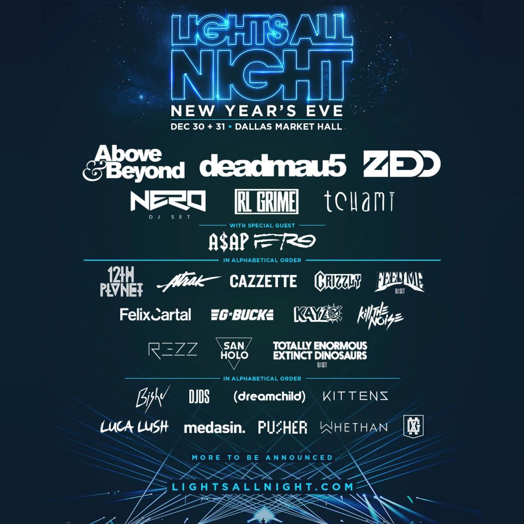 Lights All Night reveals full lineup for Dallas NYE festival