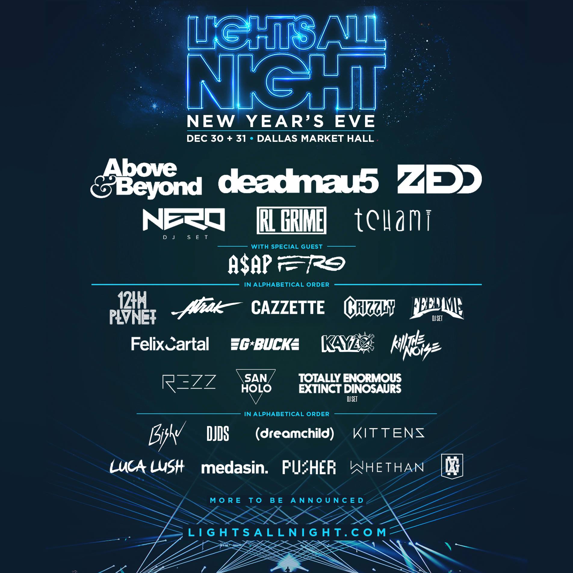 Lineup - Lights All Night NYE 2023