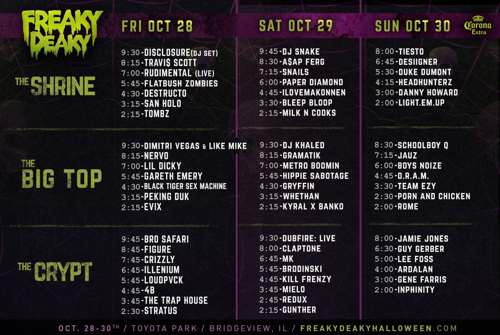 Freaky Deaky announces official after parties, releases schedule