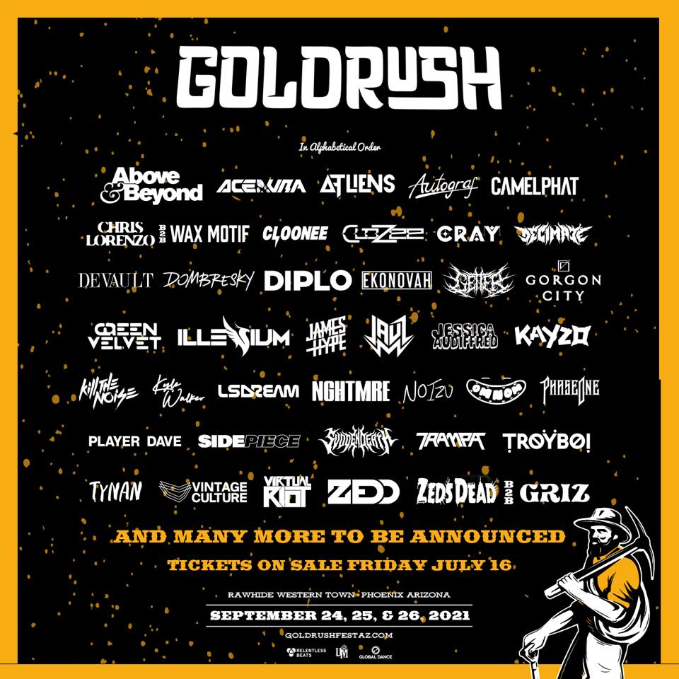 Festival Gold Rush Phoenix, Ariz. tickets and lineup on Oct 7, 2022