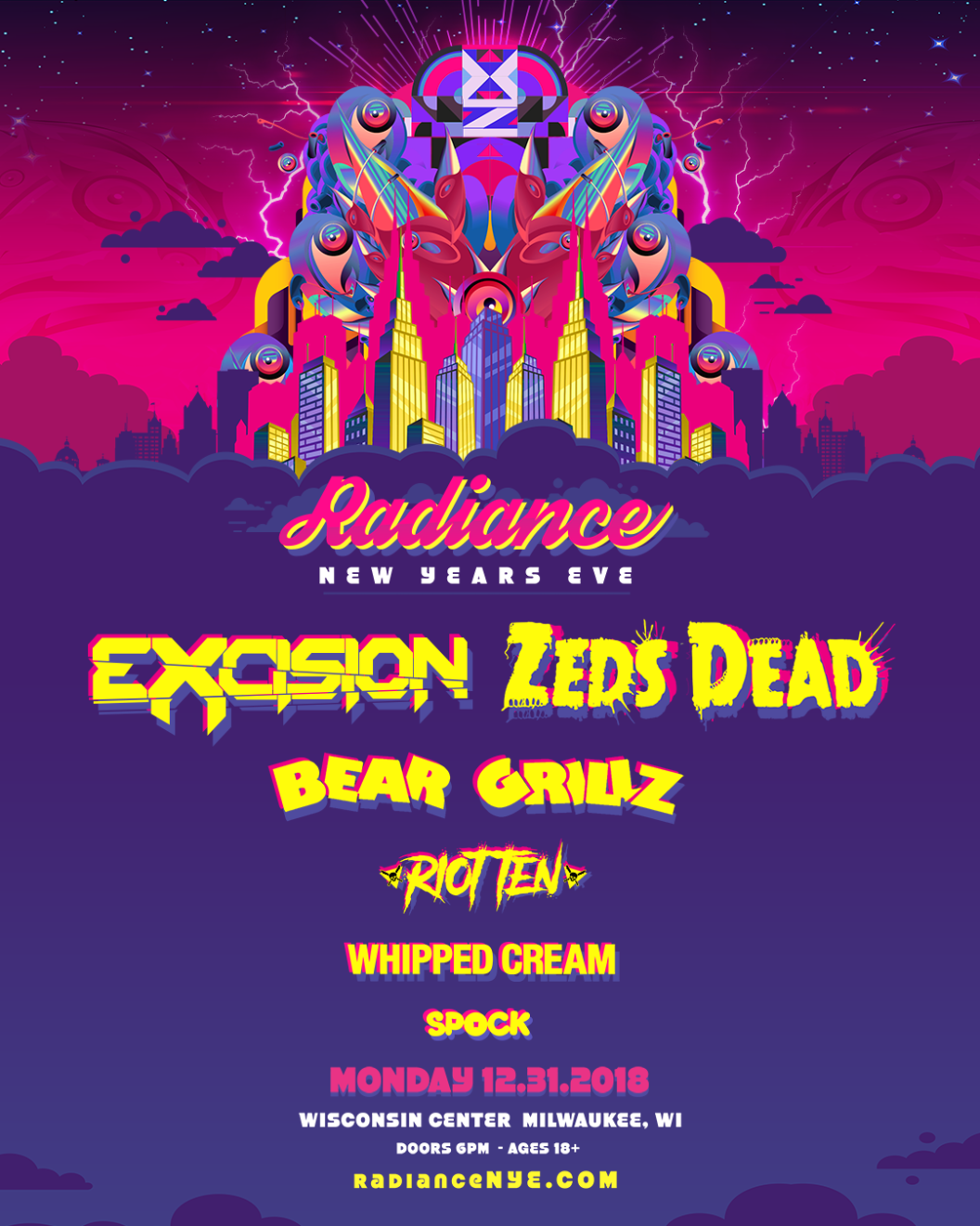 Festival Radiance NYE Milwaukee, Wis. tickets and lineup on Dec 31