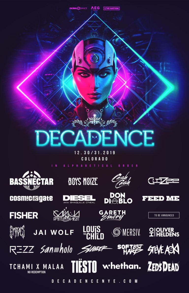 Denver’s Decadence NYE reveals 2019 lineup Electronic Midwest