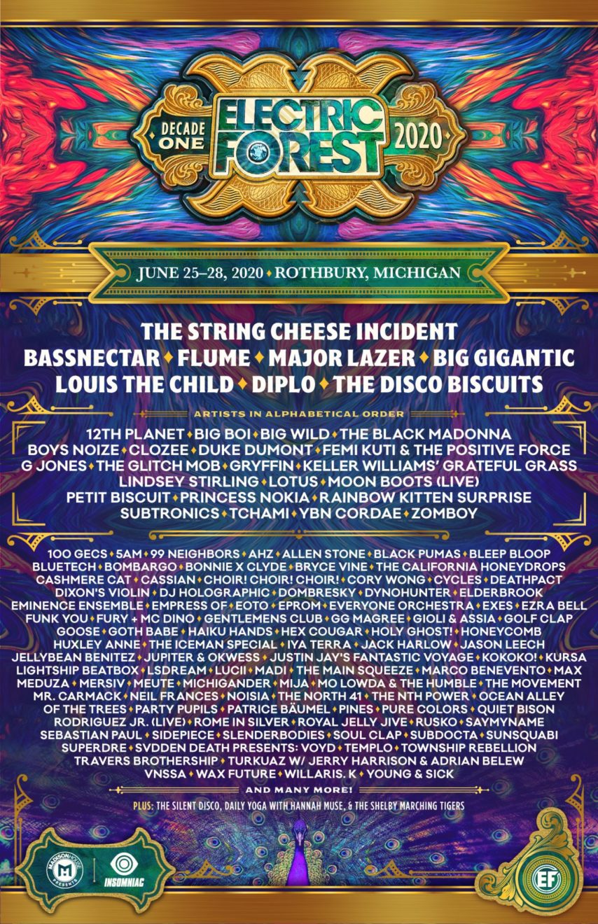 Electric Forest reveals 2020 lineup – Electronic Midwest