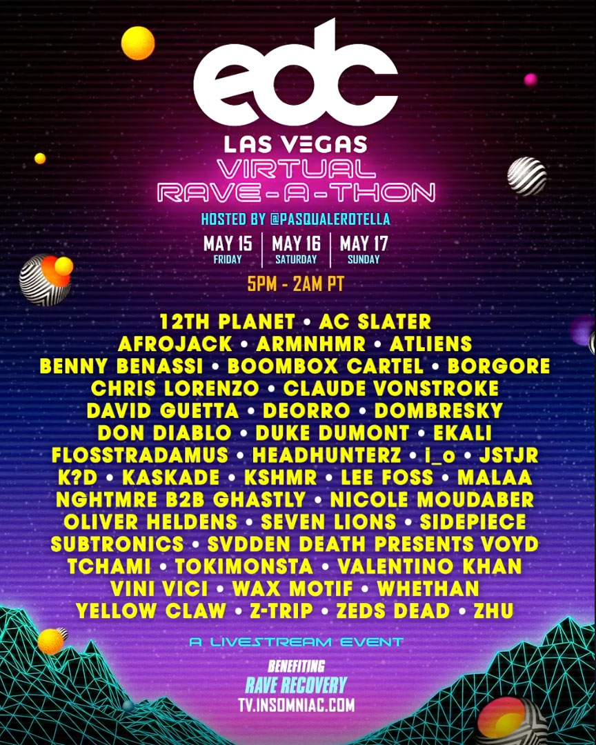 Lineup revealed for this weekend’s EDC Las Vegas Virtual Rave-a-Thon | Electronic Midwest
