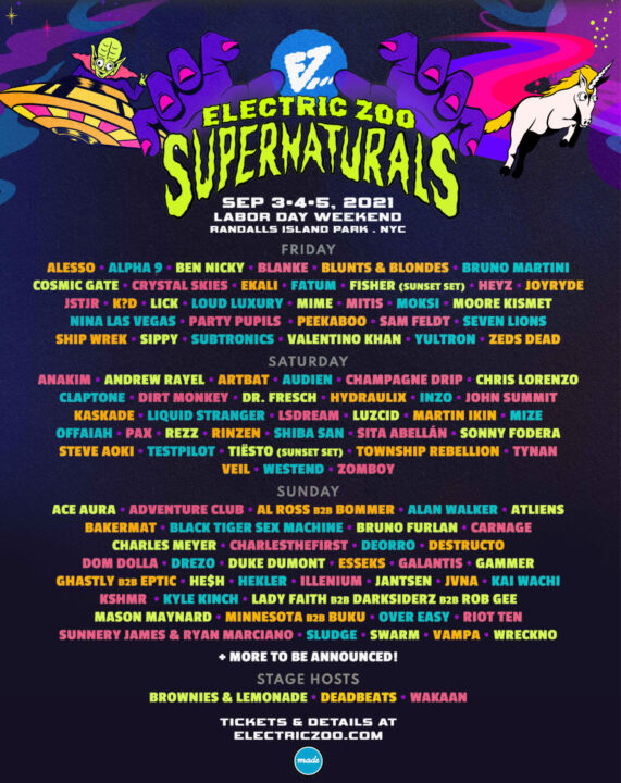 Electric Zoo releases second phase of 2021 artist lineup Electronic